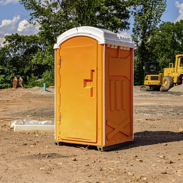 how often are the porta potties cleaned and serviced during a rental period in Lake of the Woods